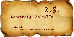 Keszthelyi Zoltán névjegykártya