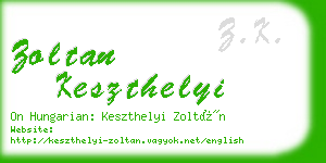 zoltan keszthelyi business card